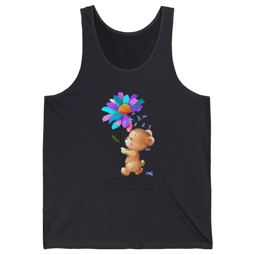 PNES Awareness Purple Teal Ribbon Sunflower Baby Elephant Unisex Jersey Tank