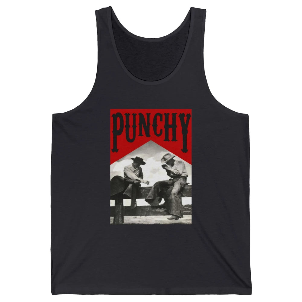 Retro Punchy Cowboy Killer Western Country Cowgirl Gift Unisex Jersey Tank