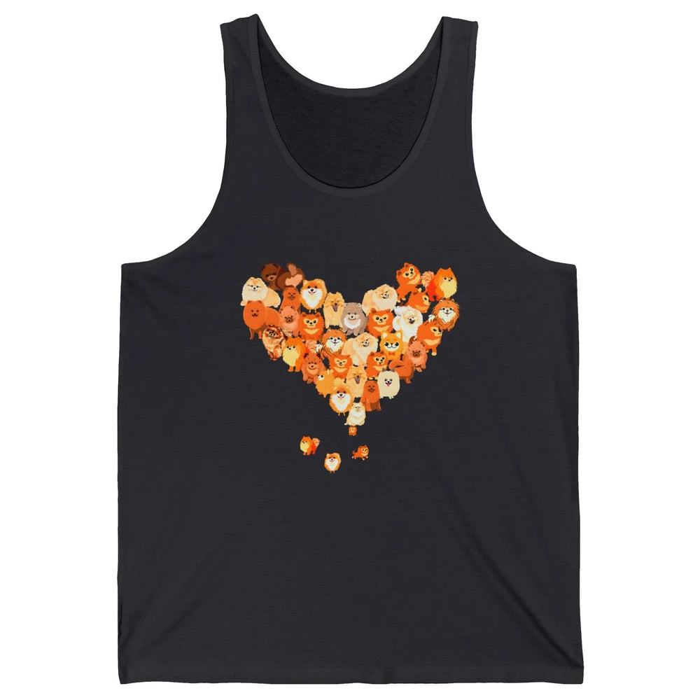 Pomeranian Heart Cute Pomeranian Dog Lovers Gift My Pet Love Unisex Jersey Tank