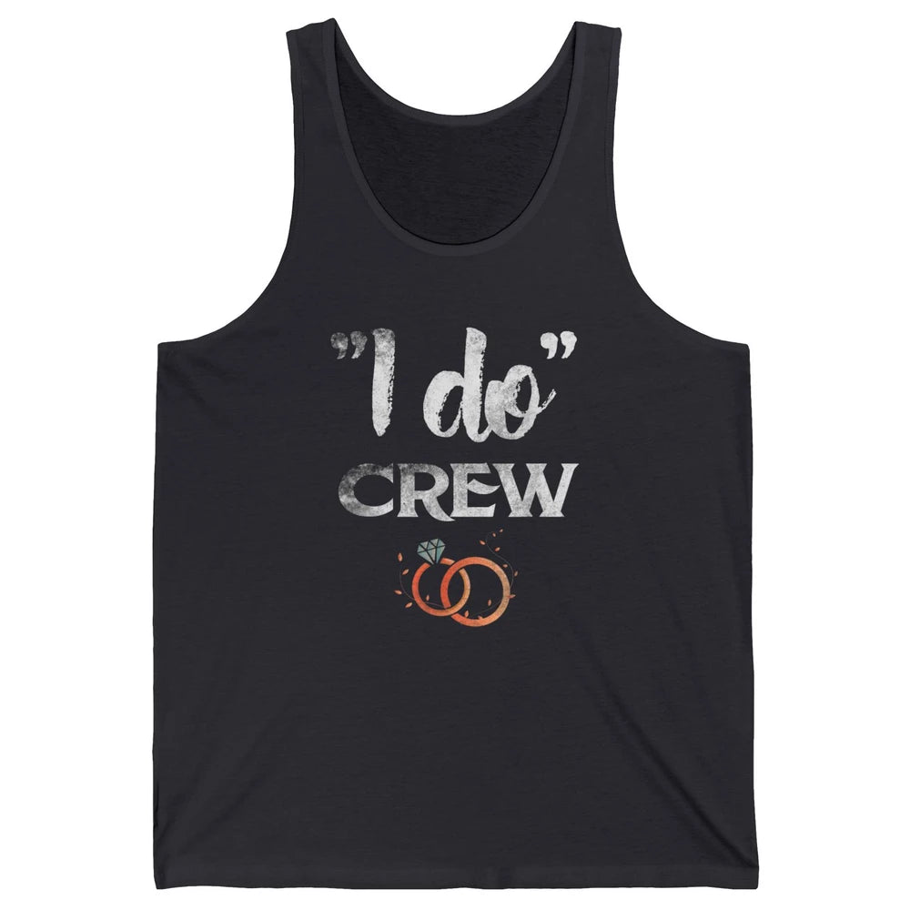 Retro I Do Crew Bride Groom Bachelorette Wedding Married Unisex Jersey Tank
