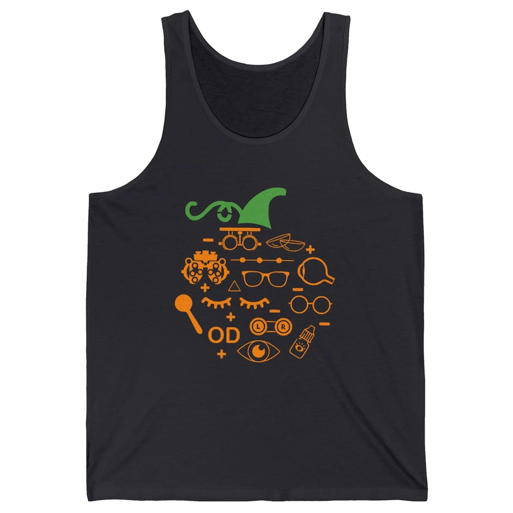 Optometry Glasses Pumpkin Halloween Optometrist Optician Unisex Jersey Tank