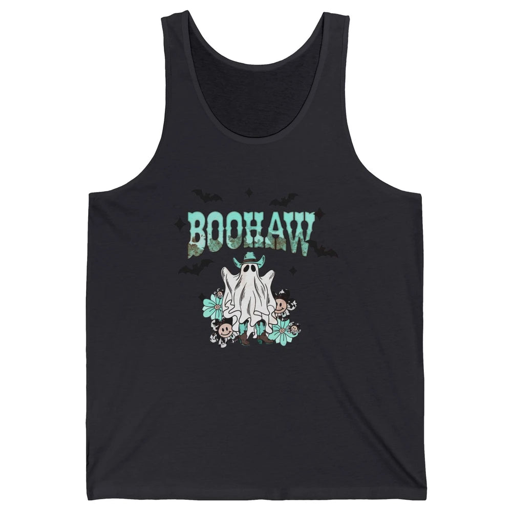 Retro Cowboy Ghost Boohaw Boot Scooting Western Halloween Unisex Jersey Tank