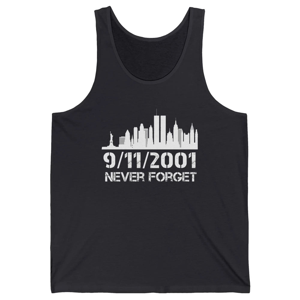 Never Forget 9/11 20th Anniversary Patriot Memorial Day Unisex Jersey Tank