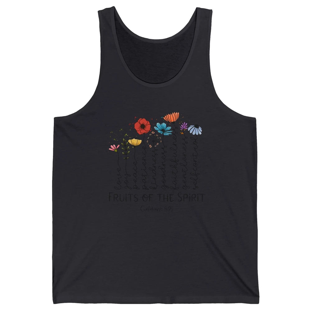 Flower Christian Fruits Of The Spirit Bible Verse Religious Unisex Jersey Tank