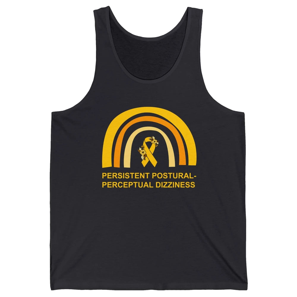 Persistent Postural-perceptual Dizziness PPPD Yellow Rainbow Unisex Jersey Tank