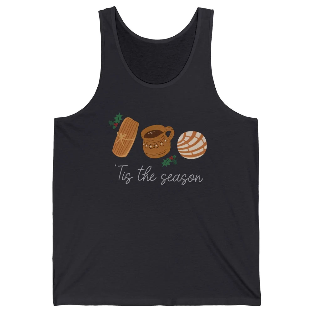 Mexican Christmas Feliz Navidad Concha Tamale Sweet Bread Unisex Jersey Tank