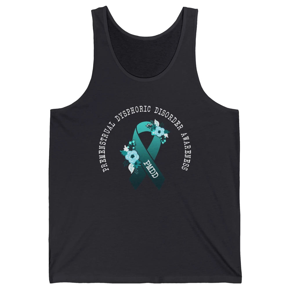 Premenstrual Dysphoric Disorder PMDD Awareness Ribbon Unisex Jersey Tank