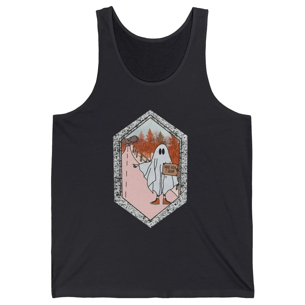Funny Ghost Need Ride To Salem Witch Halloween Costume Unisex Jersey Tank