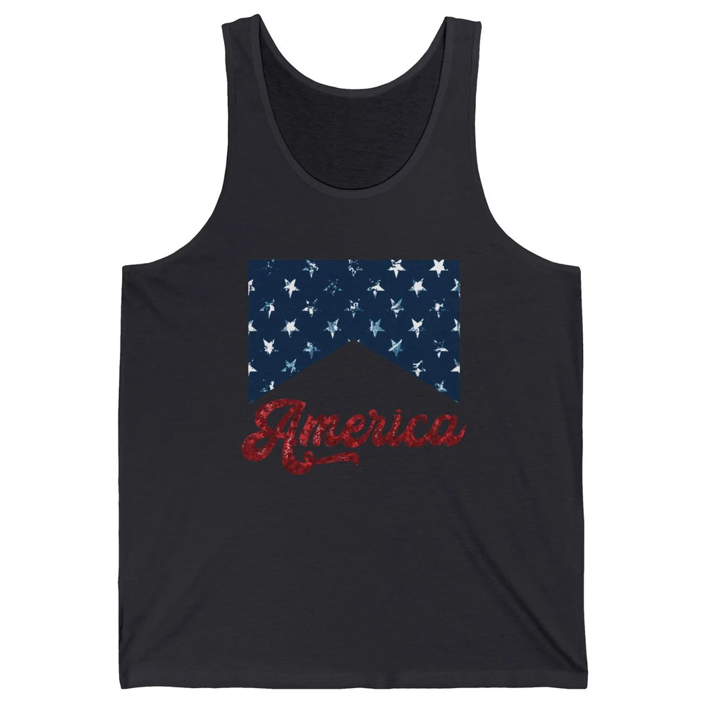 Retro America 4th Of July Independence Day Western Patriots Unisex Jersey Tank