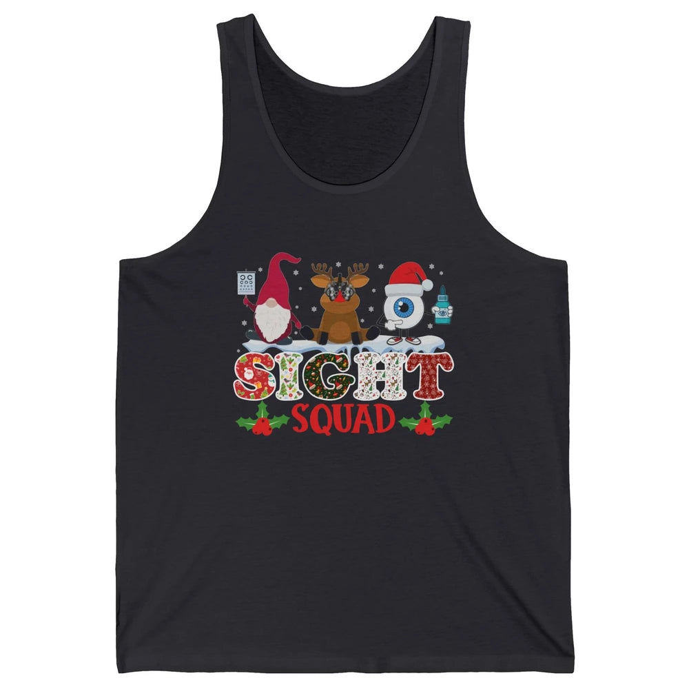Optometrist Sight Squad Gnome Reindeer Optician Christmas Unisex Jersey Tank