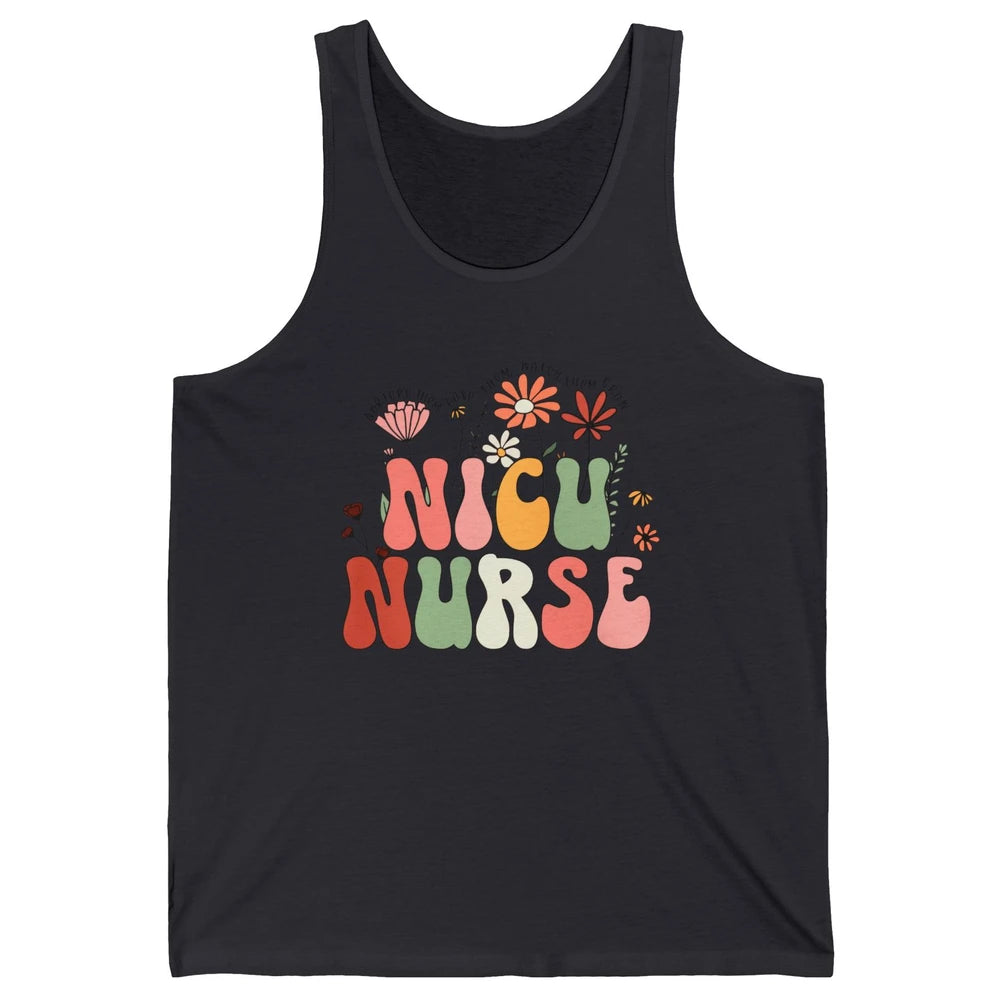 NICU Nurse Wildflower Neonatal Nurse Baby Nurse Appreciation Unisex Jersey Tank
