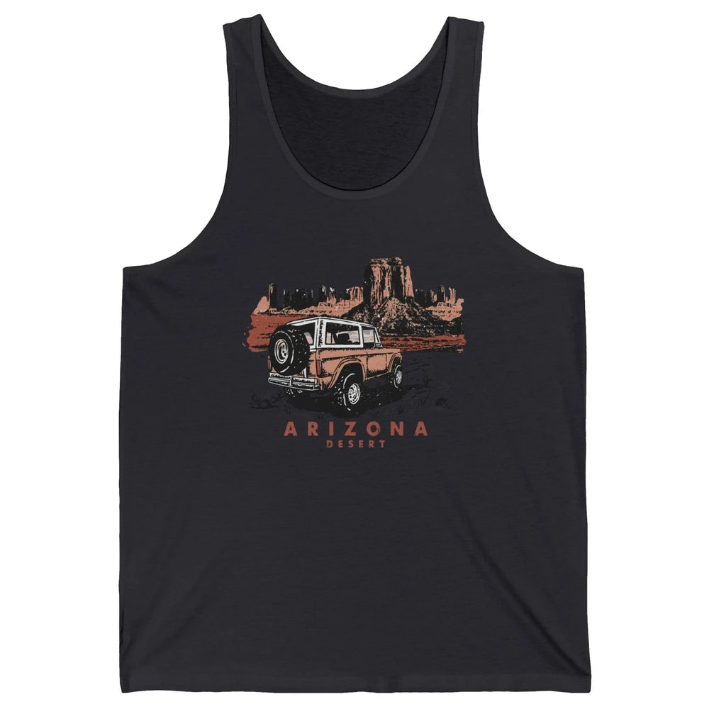 Retro Arizona Desert Truck Country Adventure Nature Lovers Unisex Jersey Tank