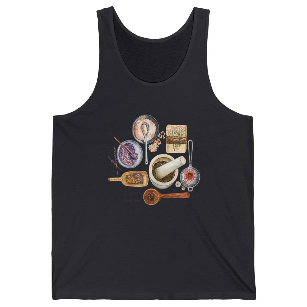 Retro Herbalist Botanical Plant Nature Medicine Garden Herb Unisex Jersey Tank