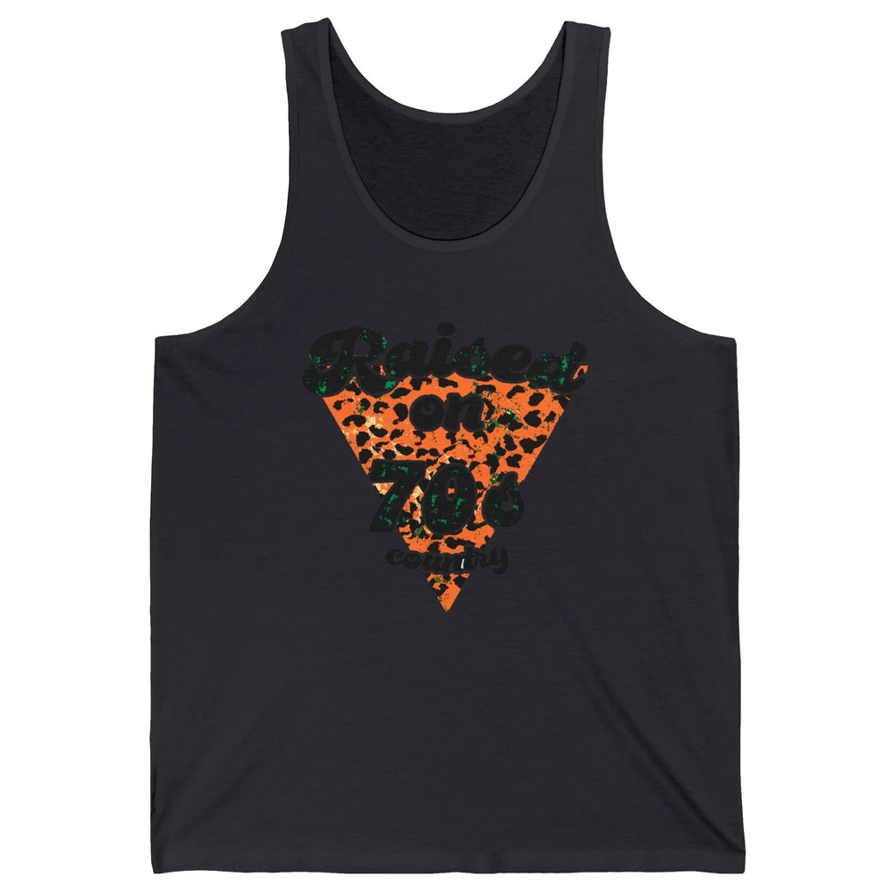 Retro Leopard Raised On 70s Country Western Cowboy Cowgirl Unisex Jersey Tank