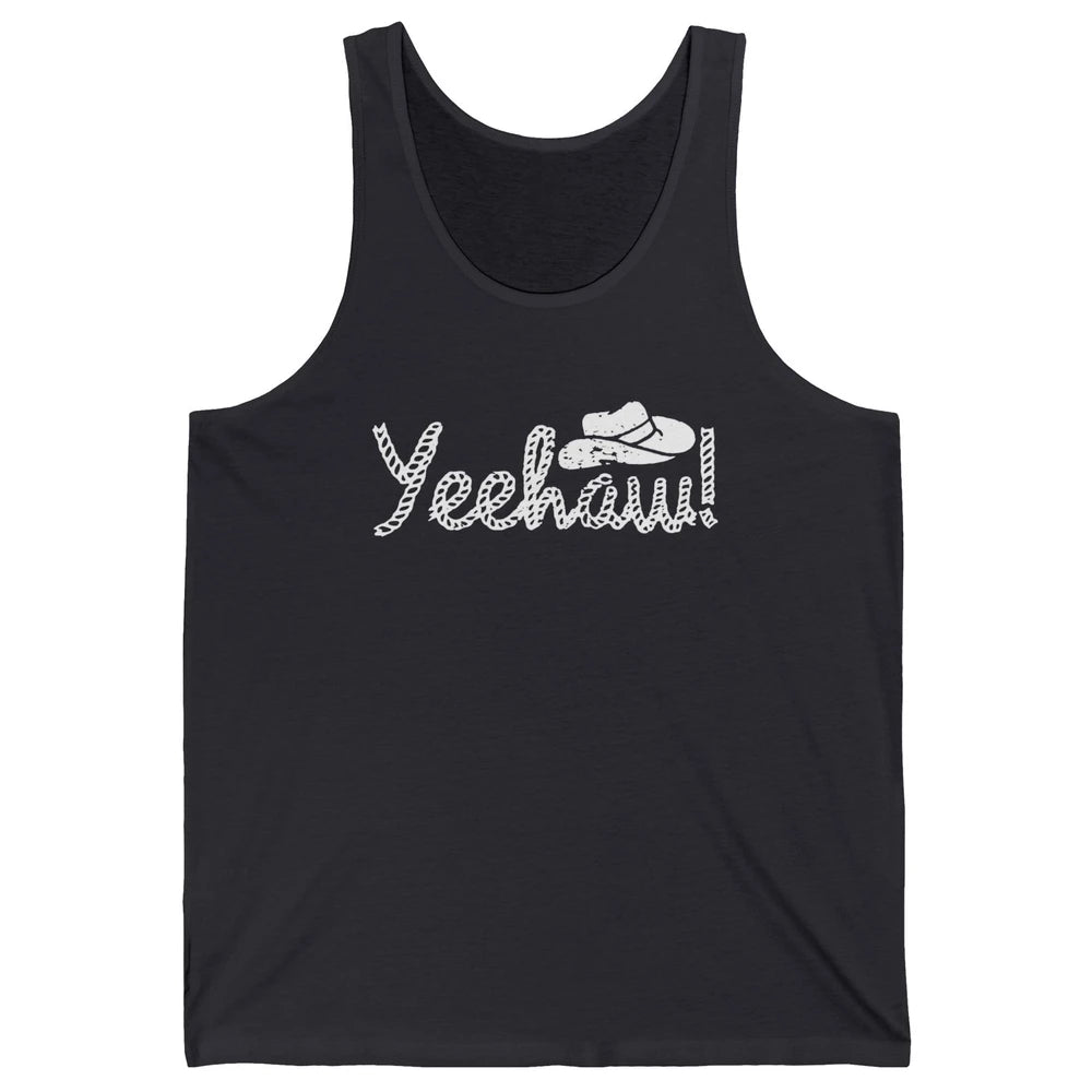 Retro Cowboy Lasso Hat Yeehaw Western Country Cowgirls Horse Unisex Jersey Tank