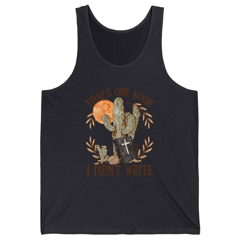 Retro Bible That's One Book I Didn't Write Western Christian Unisex Jersey Tank