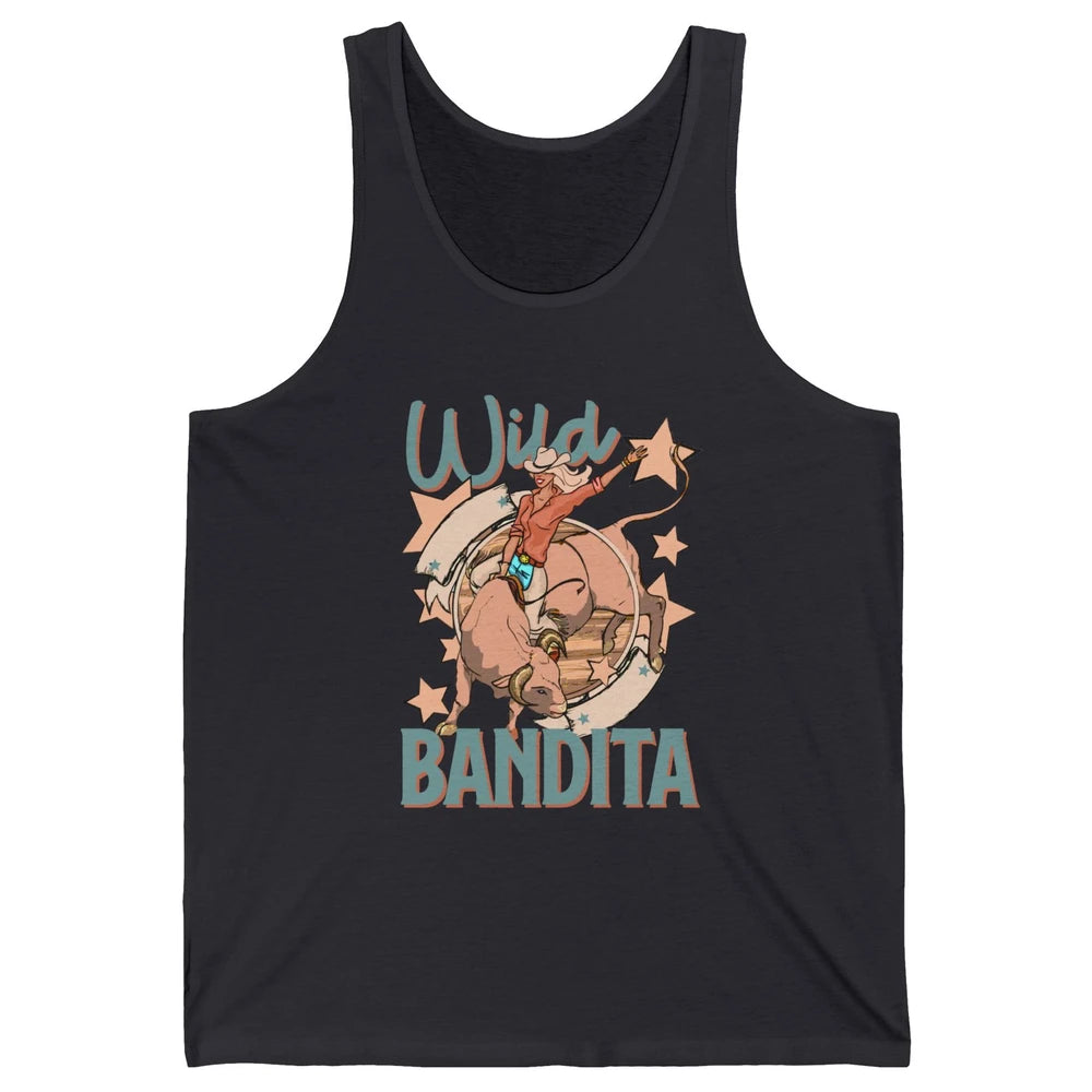 Retro Cowgirl Wild Bandita Western Country Cowboy Wild West Unisex Jersey Tank