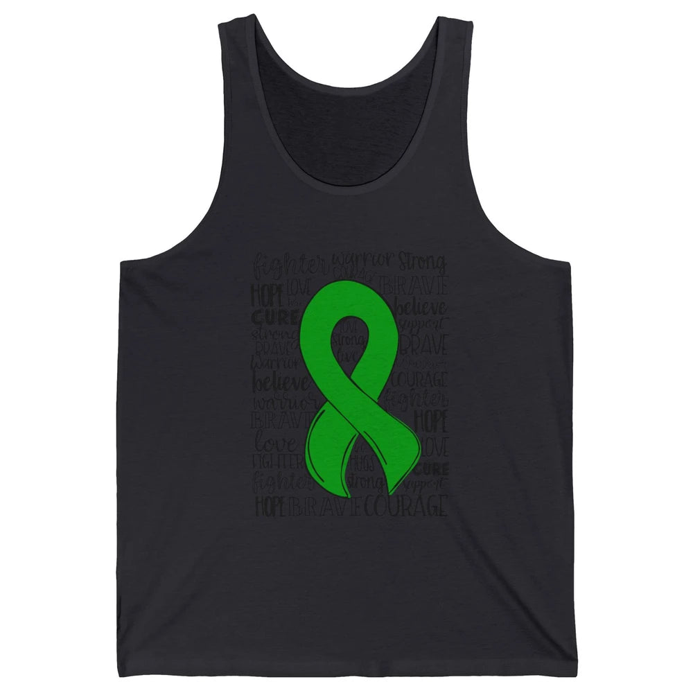 PANS/PANDAS Awareness Floral Green Ribbon Hope Love Cure Unisex Jersey Tank