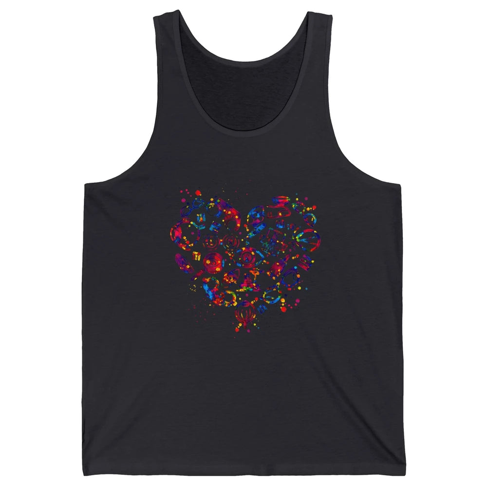 Optometrist Eyeglasses Technician Optometry Eye Doctor Heart Unisex Jersey Tank