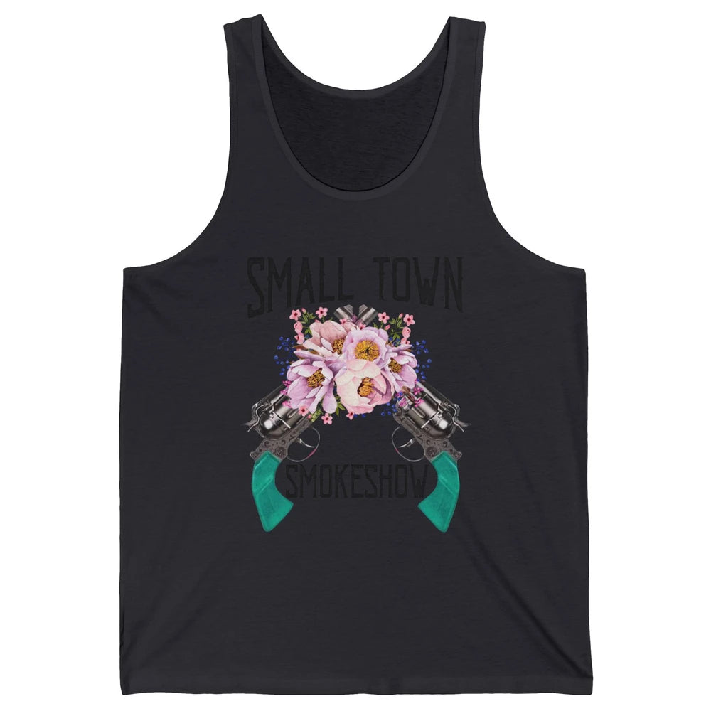 Retro Floral Cowgirl Small Town Smokeshow Western Country Unisex Jersey Tank