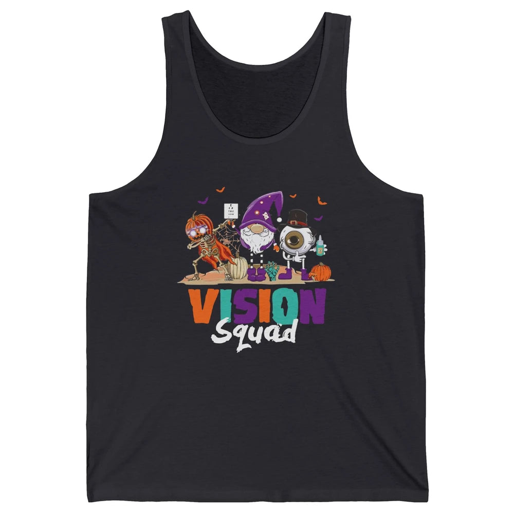 Optometrist Halloween Vision Squad Gnome Pumpkin Optician Unisex Jersey Tank