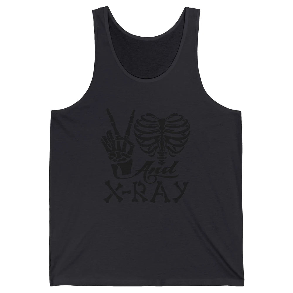 Peace Love X-Ray Radiology Tech Radiologist X-Ray Tech Life Unisex Jersey Tank