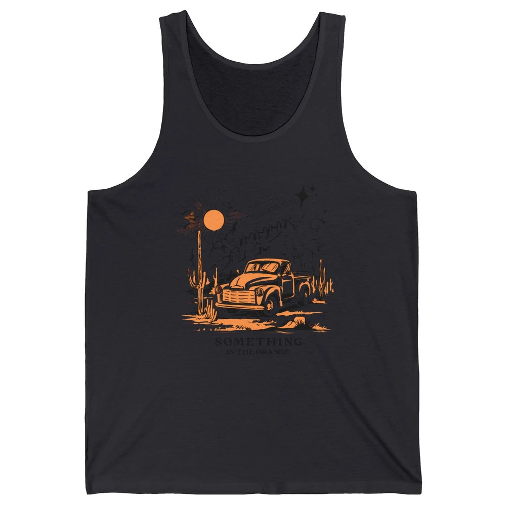 Retro Desert Sunset Something In The Orange Western Country Unisex Jersey Tank