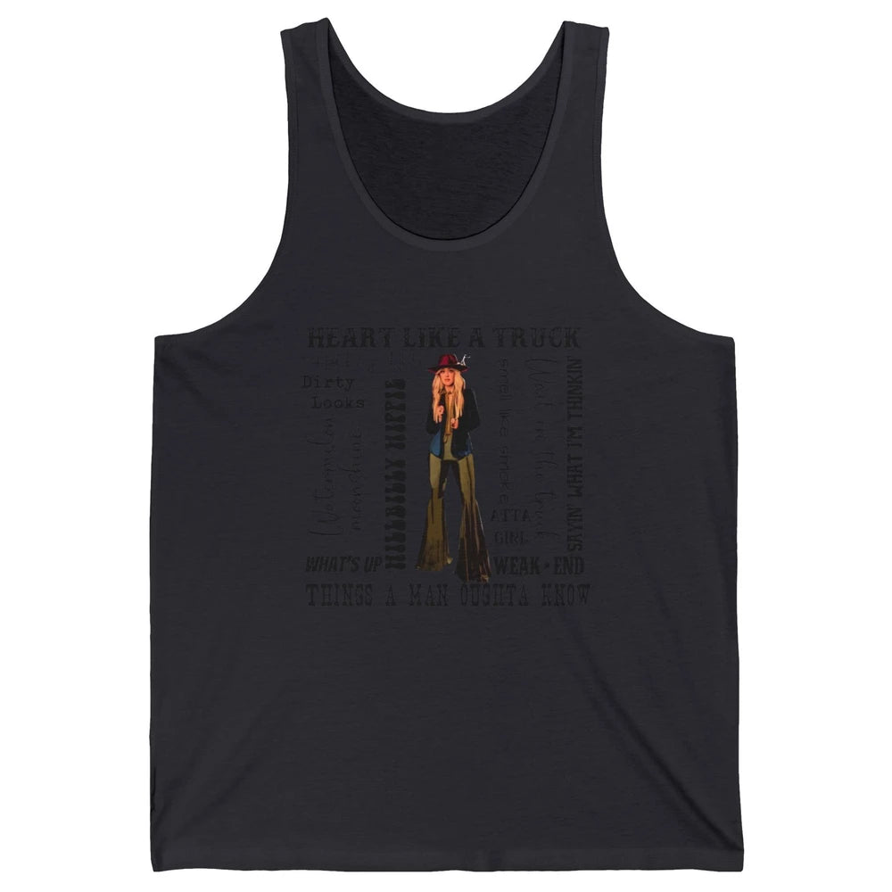 Retro Cowgirl He Said Wait In The Truck Western Country Unisex Jersey Tank