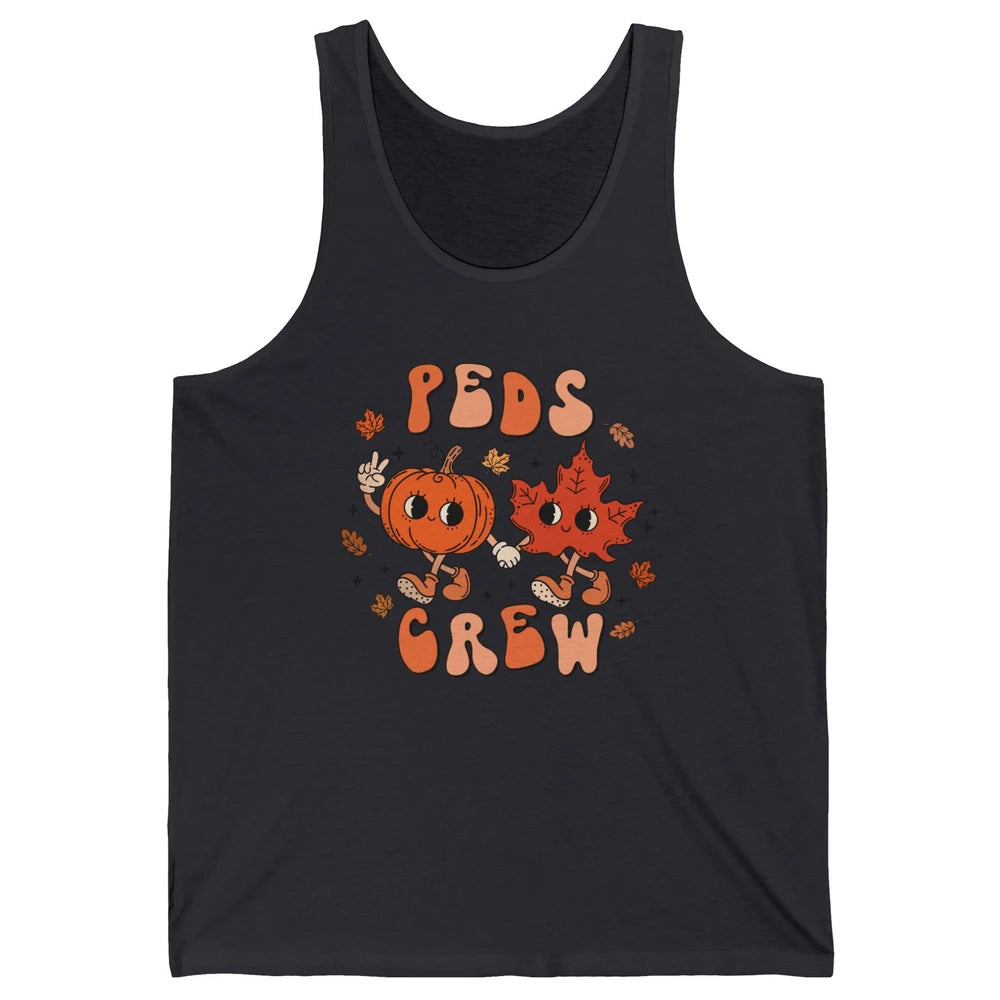 PEDS Crew Fall Pediatric Nurse Autumn Thanksgiving Medical Unisex Jersey Tank
