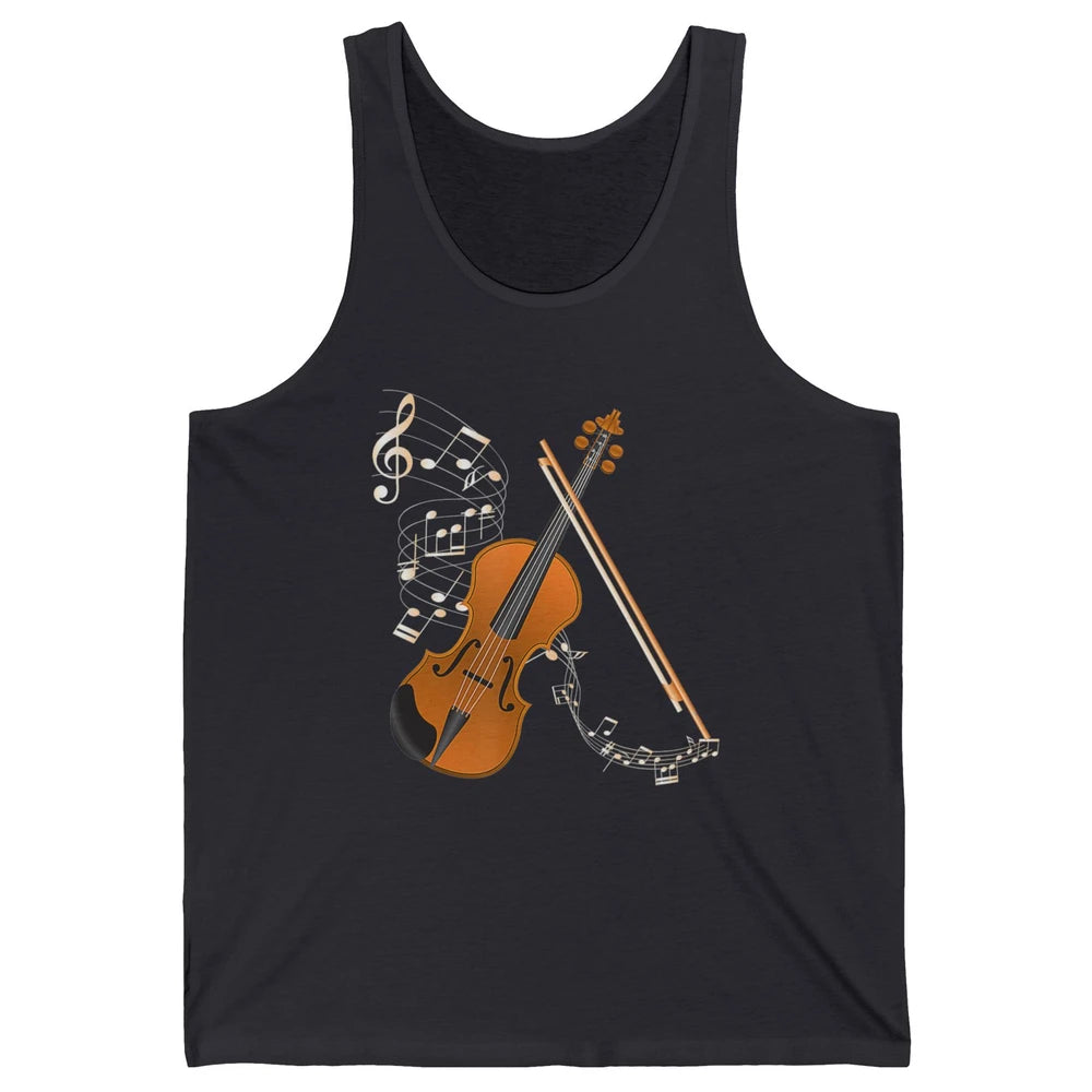 Orchestra Violin Player Retro Violinist Musical Instrument Unisex Jersey Tank