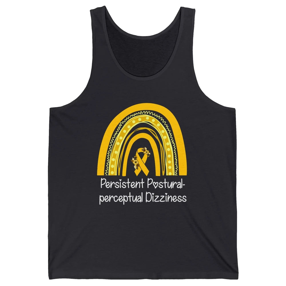 Persistent Postural-perceptual Dizziness PPPD Yellow Rainbow Unisex Jersey Tank