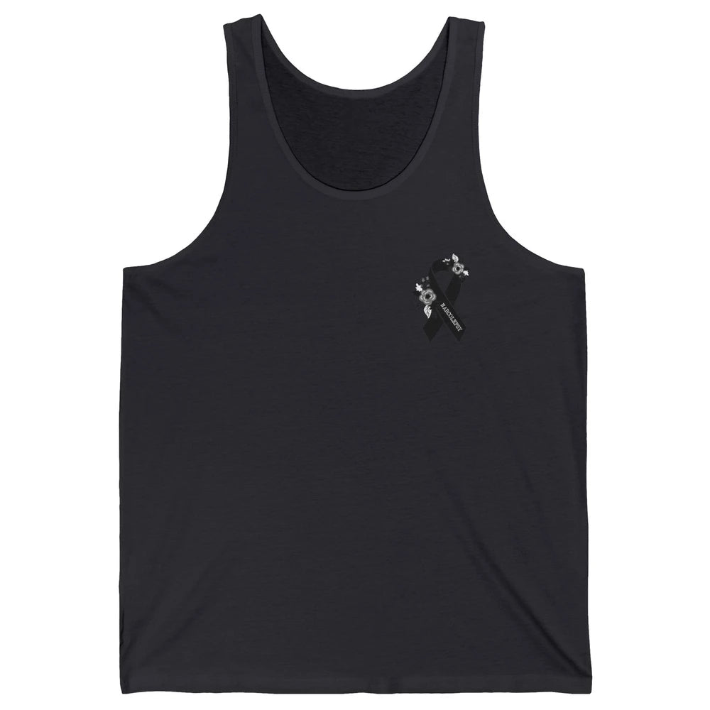 Narcolepsy Awareness Floral Black Ribbon Narcolepsy Support Unisex Jersey Tank