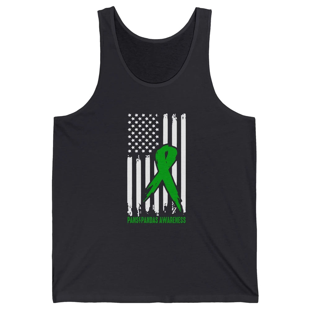 PANS/PANDAS Awareness Green Ribbon No One Fight Alone Unisex Jersey Tank