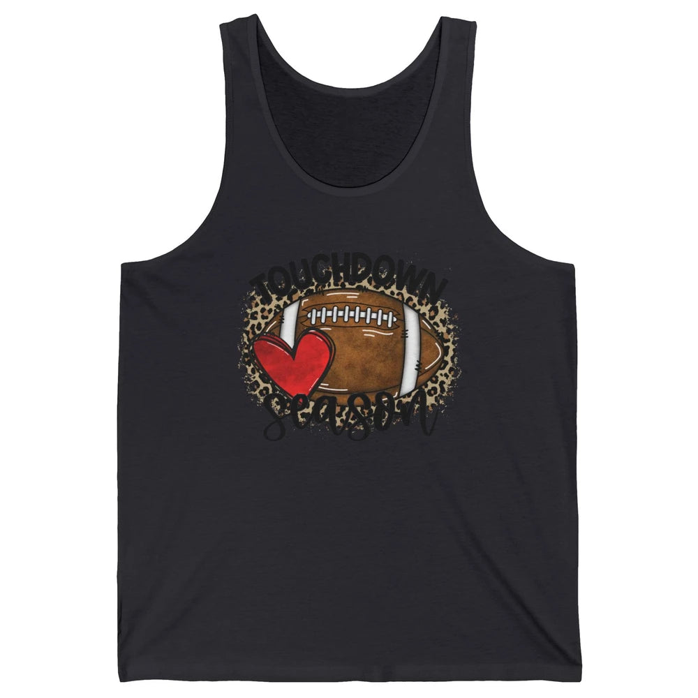 Retro Leopard Football Touchdown Season Football Player Gift Unisex Jersey Tank