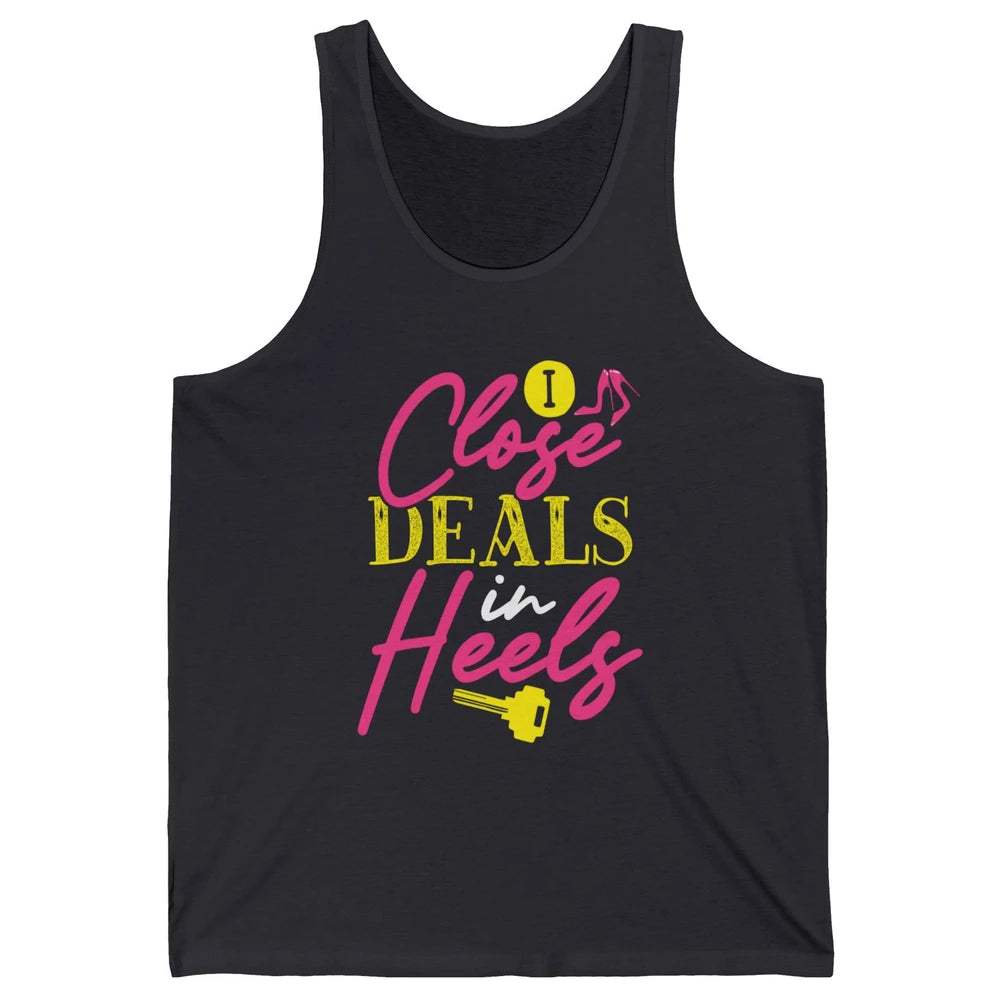 Real Estate Agent Women Closing Deals In High Heels Realtor Unisex Jersey Tank