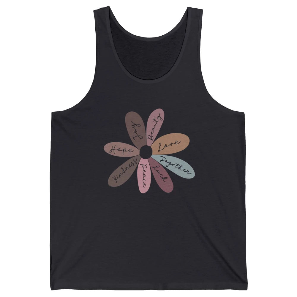 Retro Christian Daisy Flower Bible Verse Faith Inspirational Unisex Jersey Tank