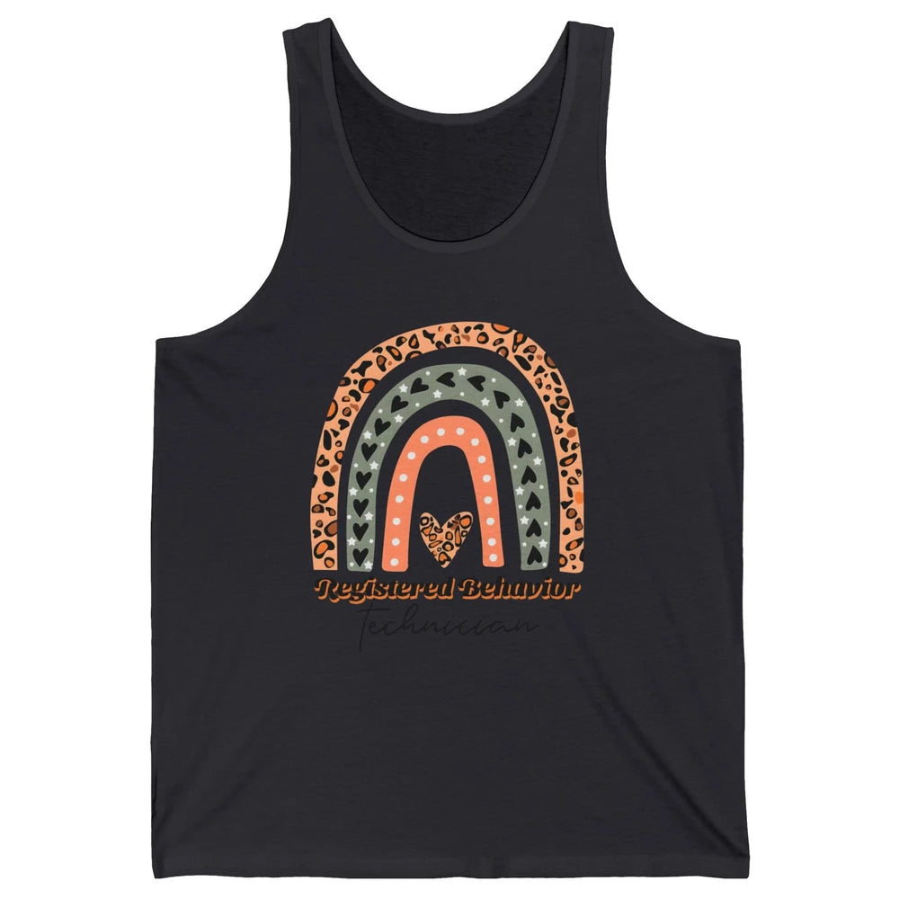 Boho Rainbow Registered Behavior Tech RBT Behavior Therapist Unisex Jersey Tank