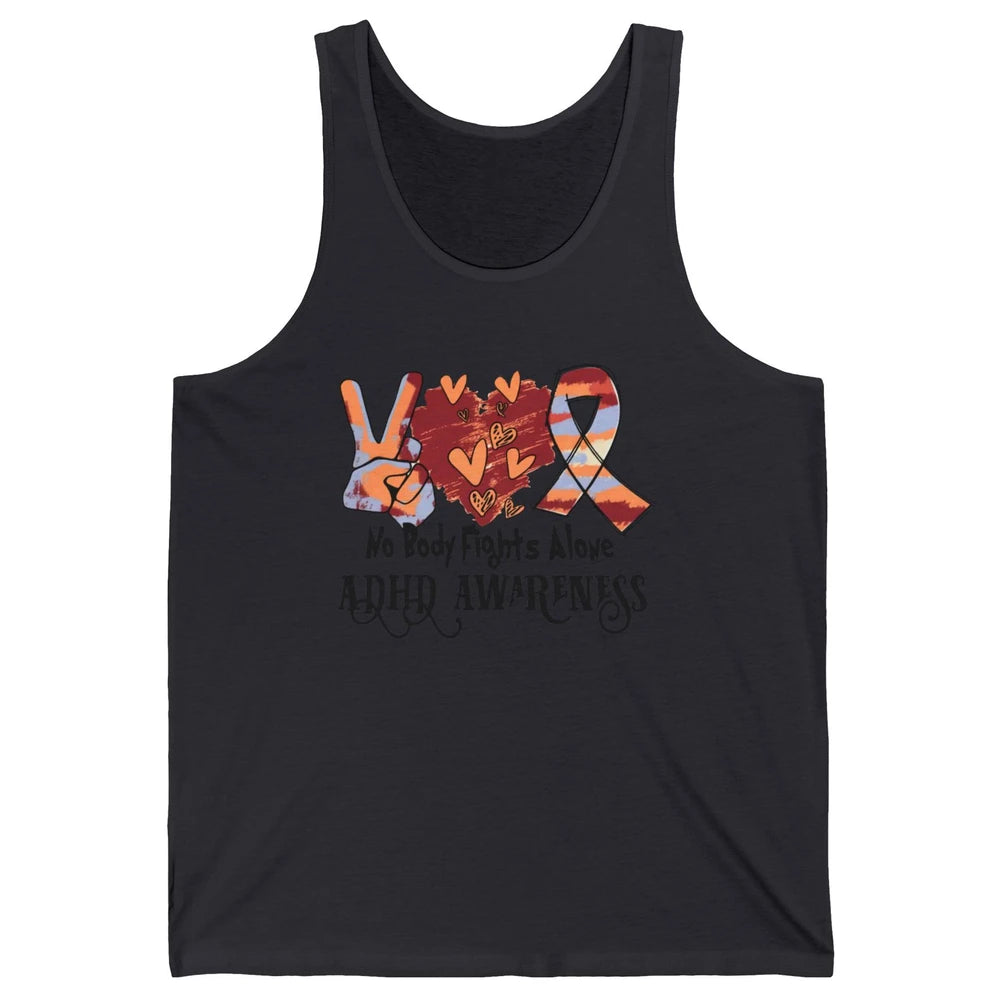 ADHD Awareness Nobody Fights Alone Support ADHD Warrior Unisex Jersey Tank