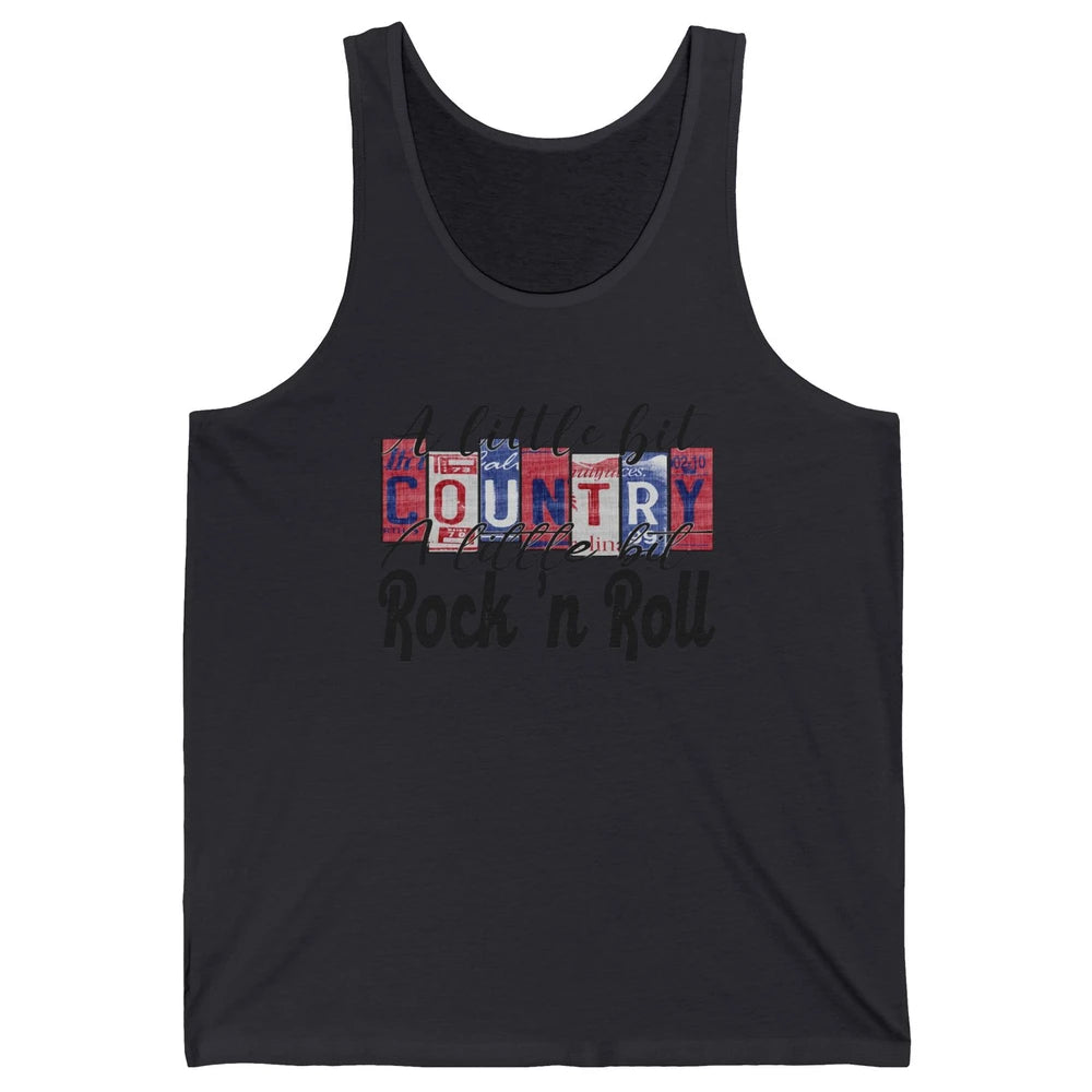 Retro A Little Bit Country A Little Bit Rock n Roll Western Unisex Jersey Tank