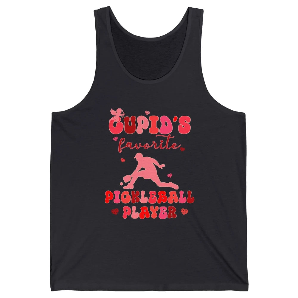 Cupid's Favorite Pickleball Player Happy Valentines Day Love Unisex Jersey Tank