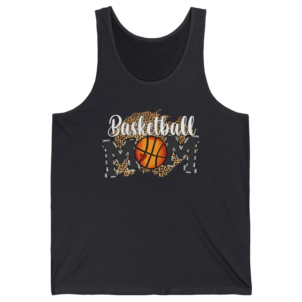 Leopard Basketball Mom Proud Basketball Players Mom Gift Unisex Jersey Tank