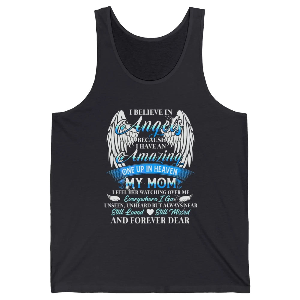 My Mom In Heaven Angel Wings Mother Memories Forever Love Unisex Jersey Tank