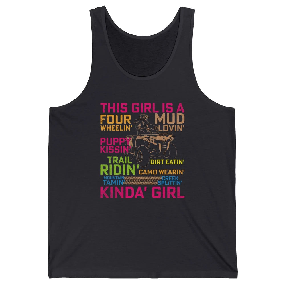Retro Mud Quad Princess UTV ATV Rider 4 Wheel SXS Offroad Unisex Jersey Tank