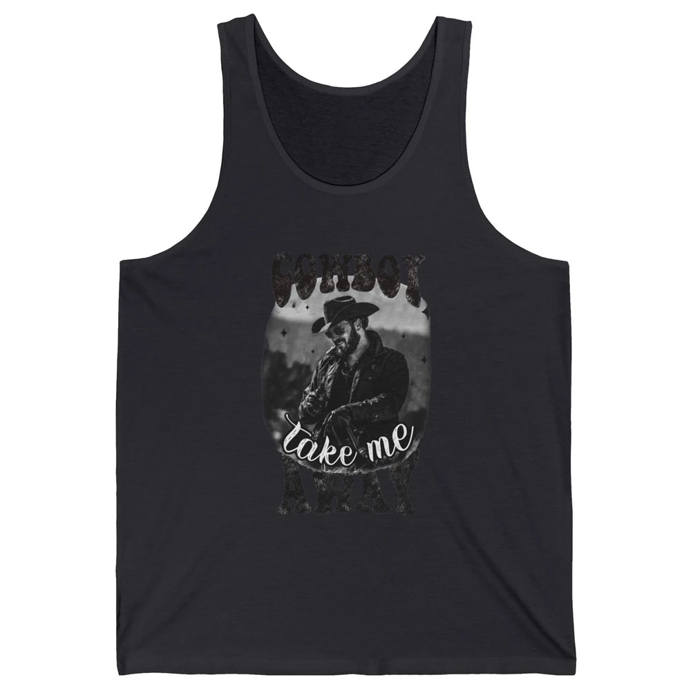Retro Cowboy Take Me Away Western Country Music Cowboy Gift Unisex Jersey Tank