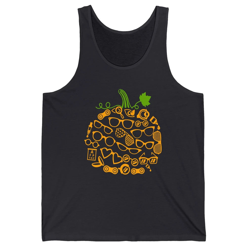Optometry Glasses Pumpkin Halloween Optometrist Optician Unisex Jersey Tank