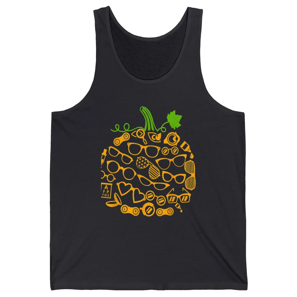 Pumpkin Glasses Optometry Optician Halloween Spooky Season Unisex Jersey Tank