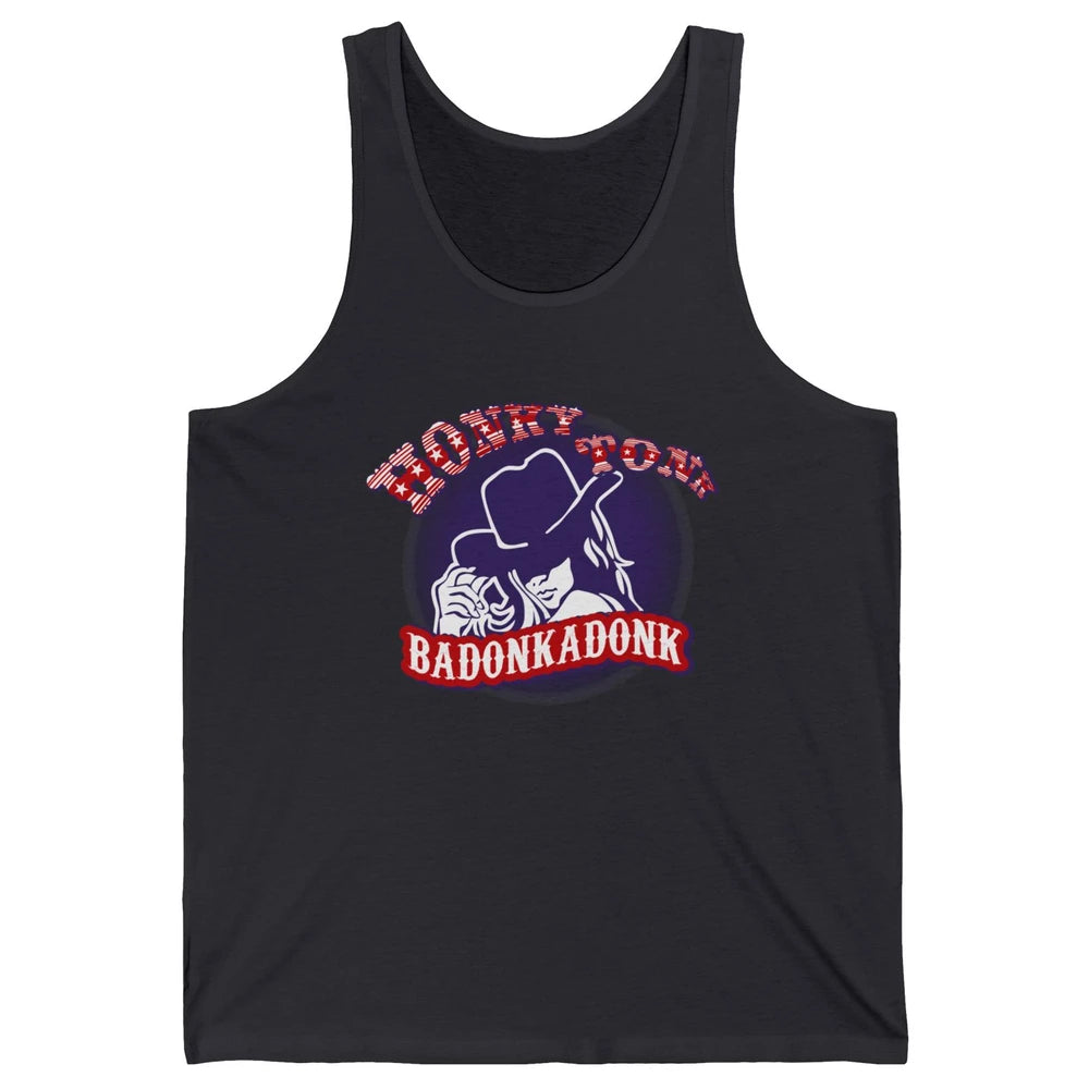 Retro Cowgirl Honky Tonk Badonkadonk Western Country Unisex Jersey Tank