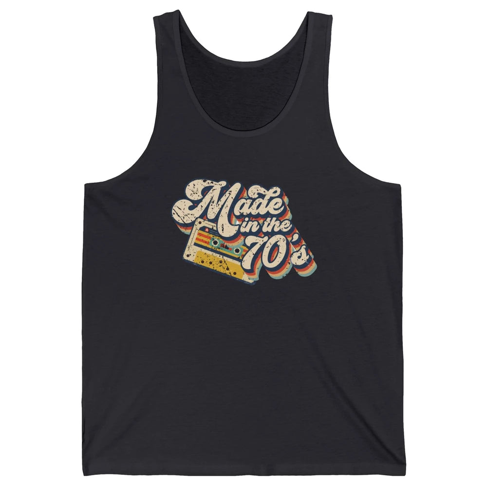 Retro Cassette Made In The 70's 1970s Born Birthday Day Gift Unisex Jersey Tank