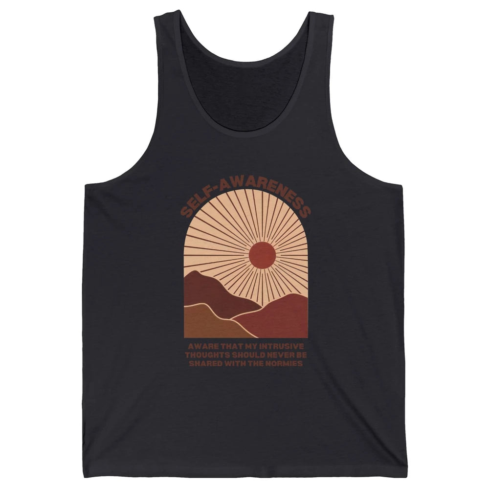 Self Awareness Intrusive Thought Humor Anxiety Mental Health Unisex Jersey Tank