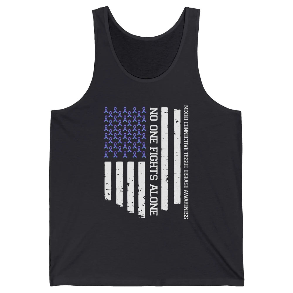 Mixed Connective Tissue Disease No One Fight Alone US Flag Unisex Jersey Tank